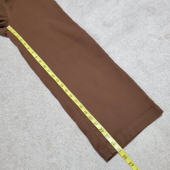 OAK + FORT Cropped Length Twill Wide Leg Pants Culottes Brown Womens Small x 25" - Picture 13 of 14